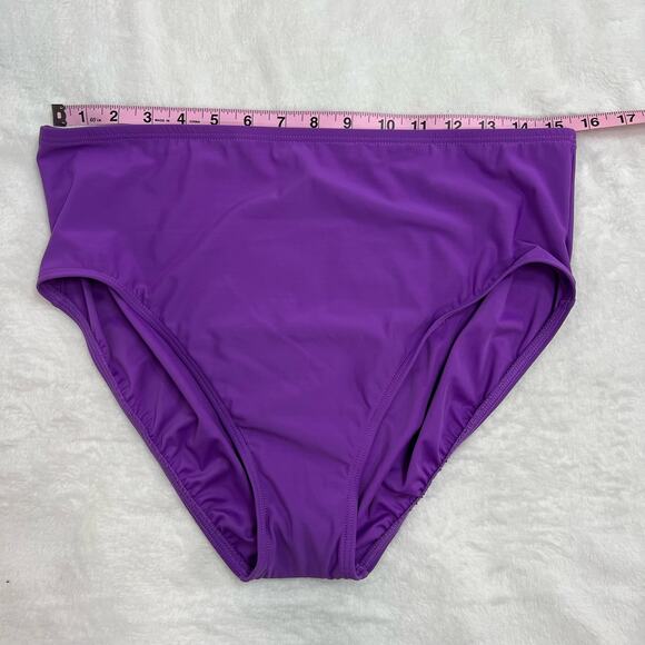 Miraclesuit x Talbots Purple Tankini Swimsuit Size 16 - Picture 9 of 11